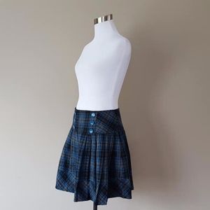 Plaid Skirt Small Casablanka Blue Gray